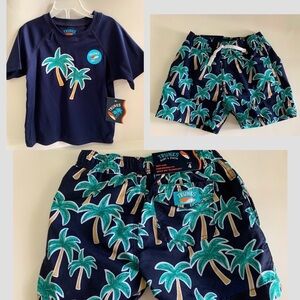 Boys Trunks Palm tree Swim 02 Pieces
